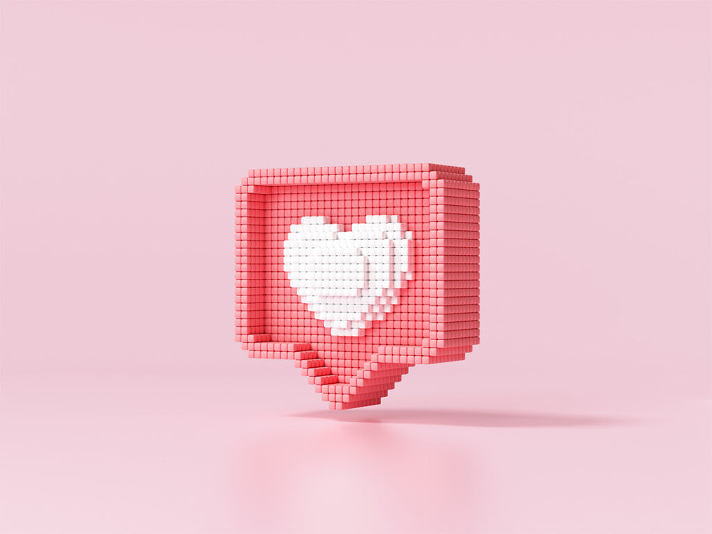 How to tell a girl you like her - pixelated heart.