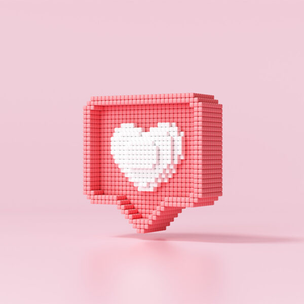 How to tell a girl you like her - pixelated heart.